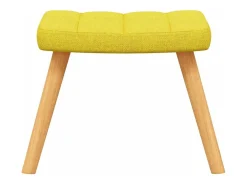 Silla de relajación con reposapiés tela amarillo mostaza