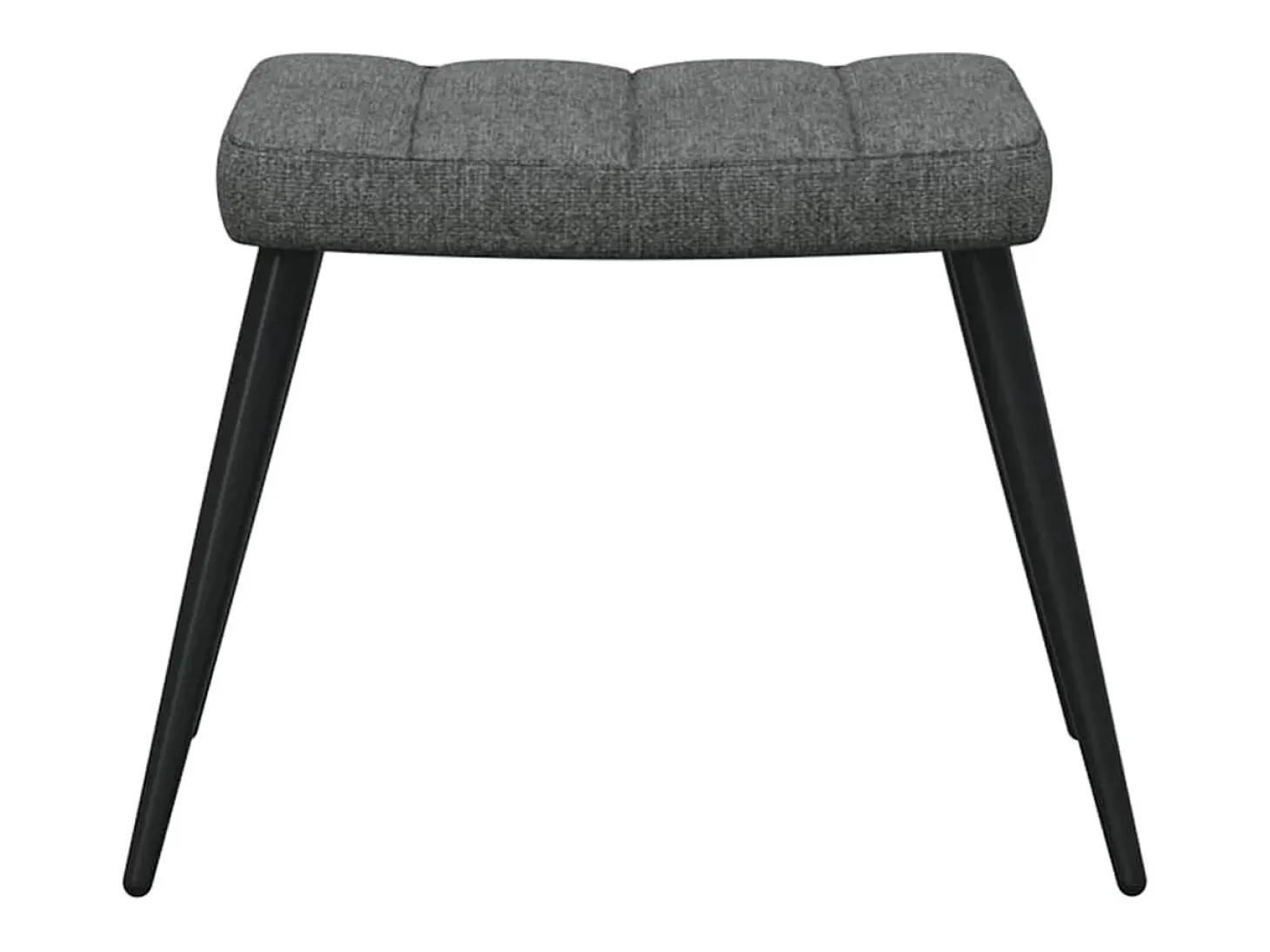 Silla de relajación con reposapiés de tela gris oscuro