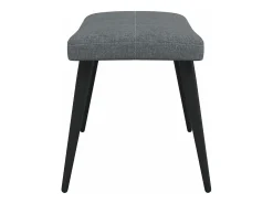 Silla de relajación con reposapiés de tela gris oscuro