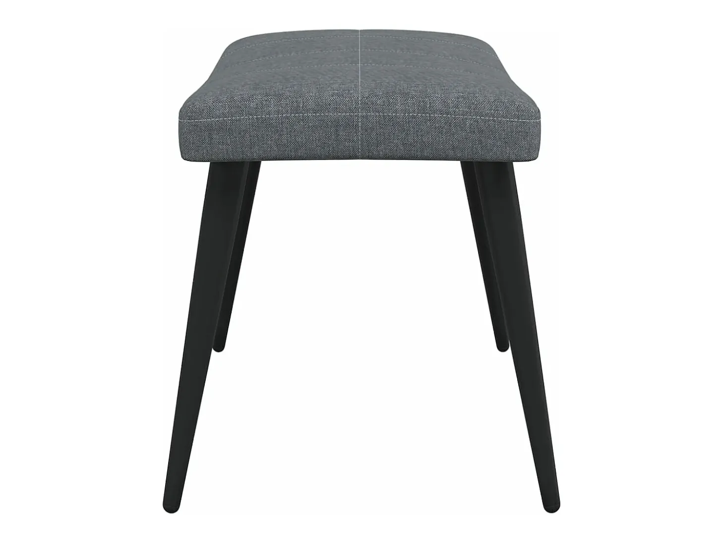 Silla de relajación con reposapiés de tela gris oscuro