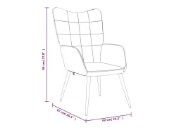 Silla de relajación con reposapiés de tela gris oscuro