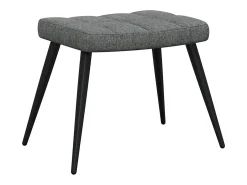 Silla de relajación con reposapiés de tela gris oscuro