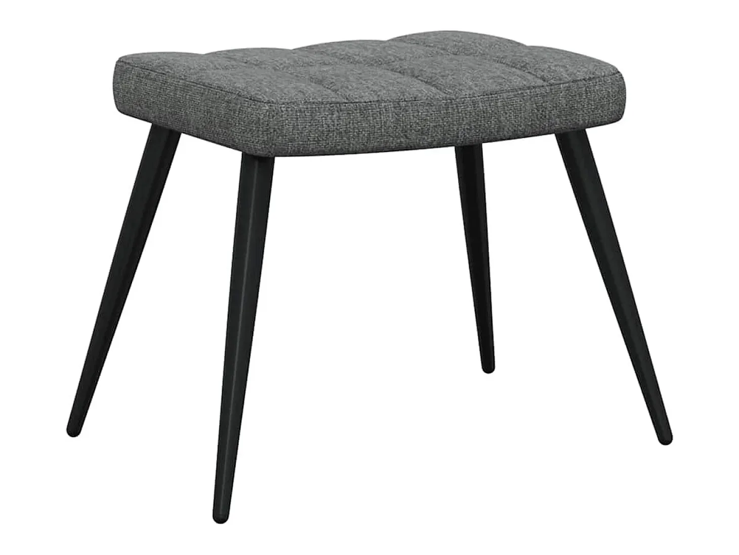 Silla de relajación con reposapiés de tela gris oscuro
