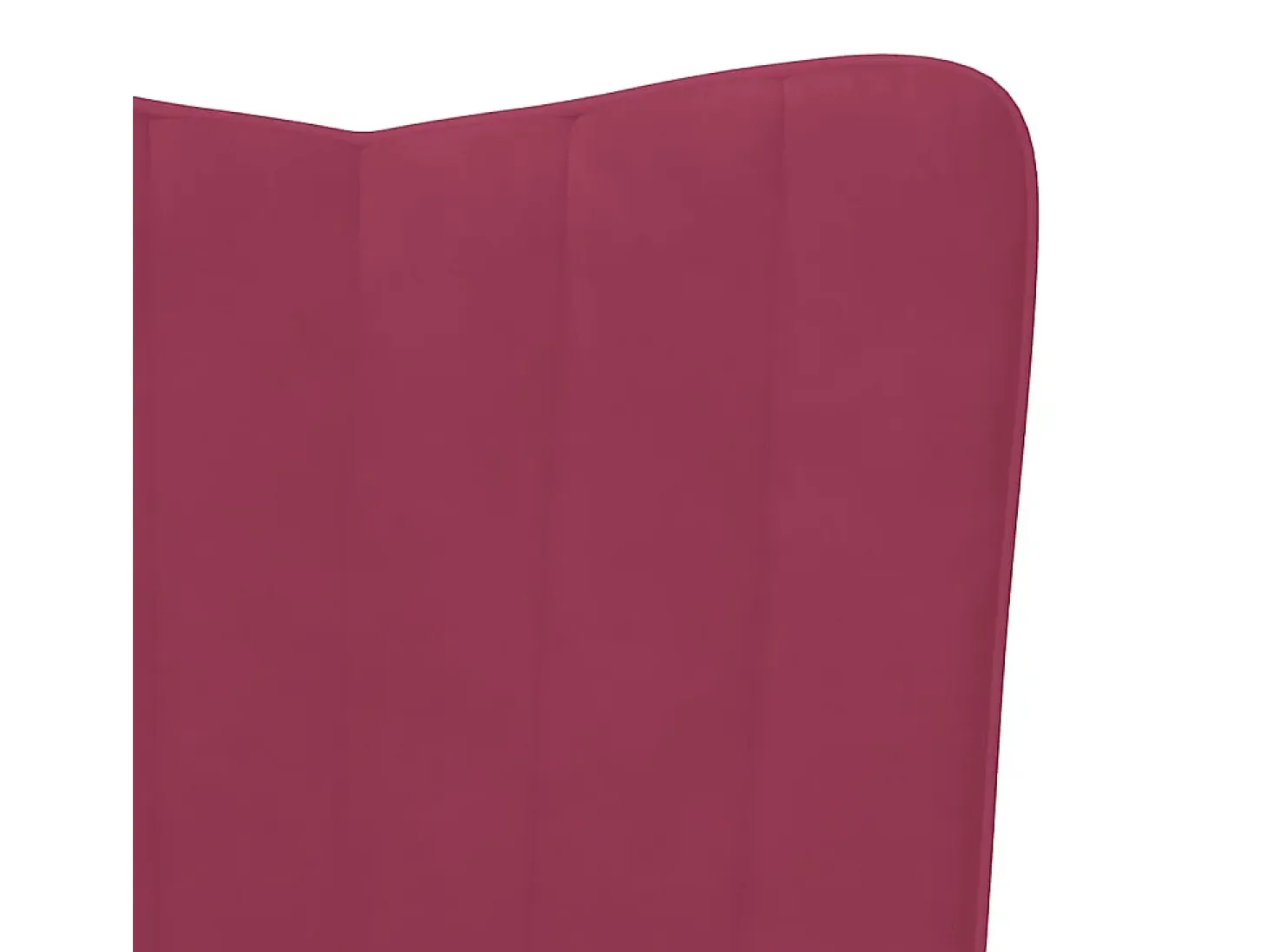 Silla de relajación con reposapiés terciopelo rojo tinto