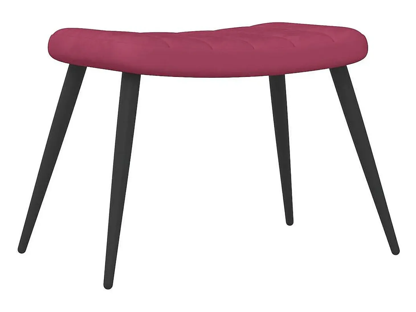 Silla de relajación con reposapiés terciopelo rojo tinto