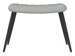 Silla de relajación con reposapiés terciopelo gris claro