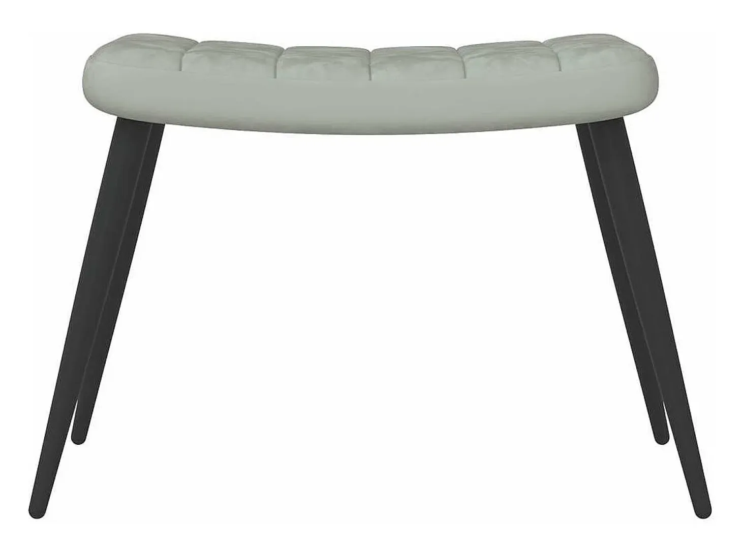 Silla de relajación con reposapiés terciopelo gris claro