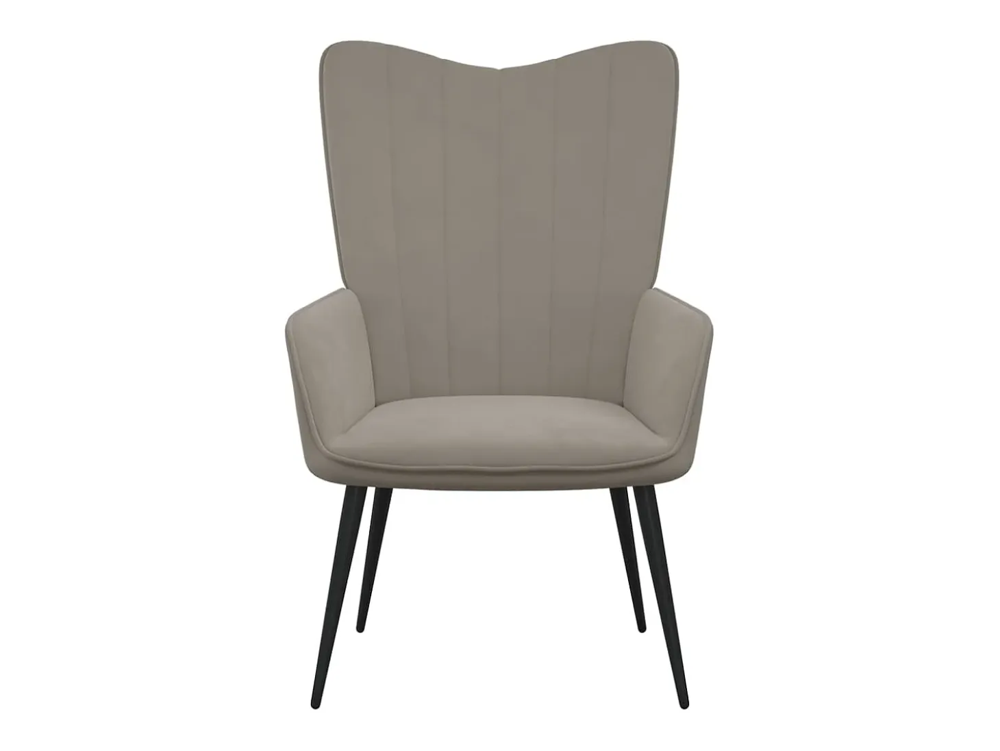 Silla de relajación con reposapiés terciopelo gris claro
