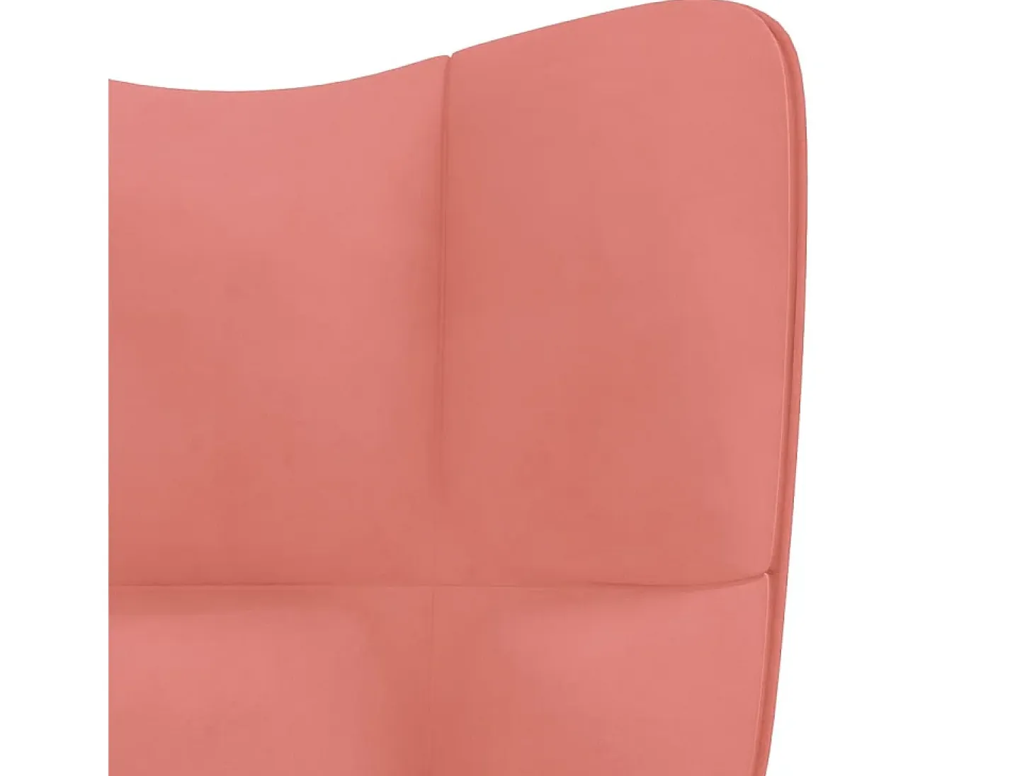 Silla de relajación con reposapiés terciopelo rosa