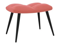 Silla de relajación con reposapiés terciopelo rosa