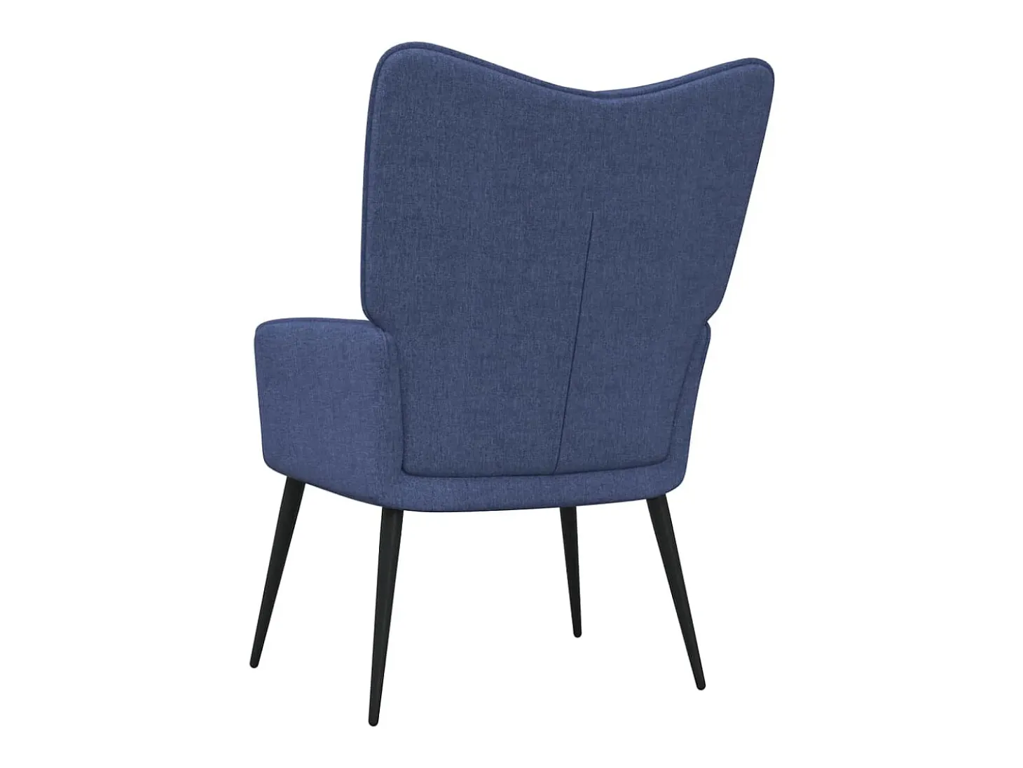 Silla de relajación con reposapiés tela azul