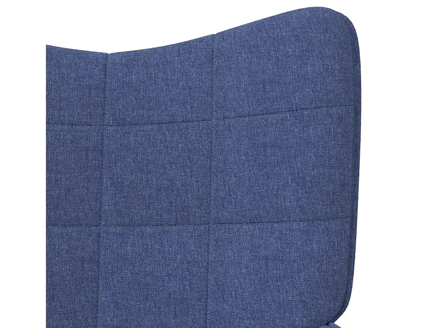 Silla de relajación con reposapiés tela azul