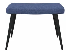 Silla de relajación con reposapiés tela azul