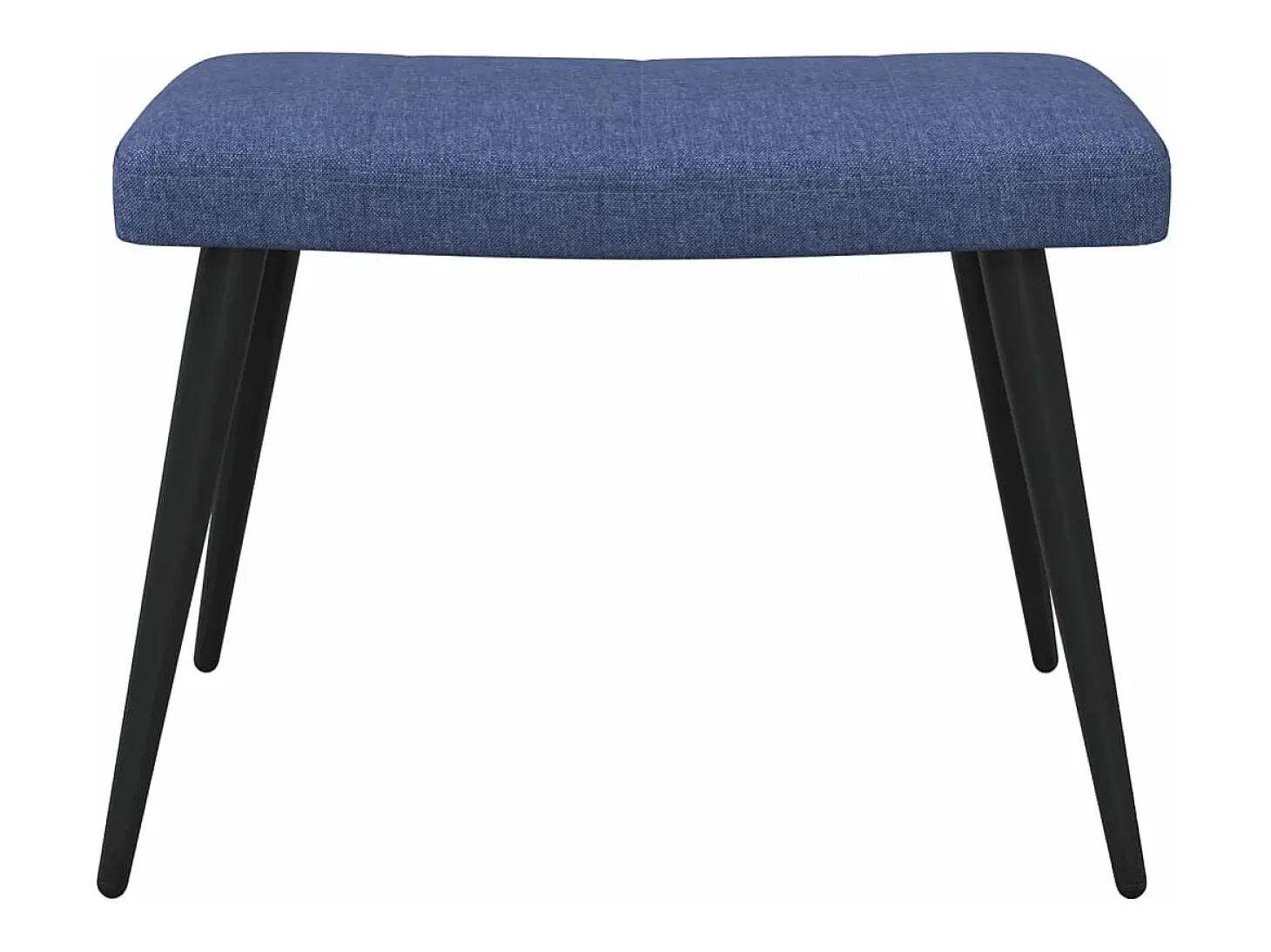 Silla de relajación con reposapiés tela azul