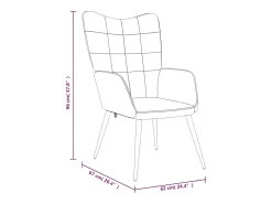 Silla de relajación con reposapiés tela azul