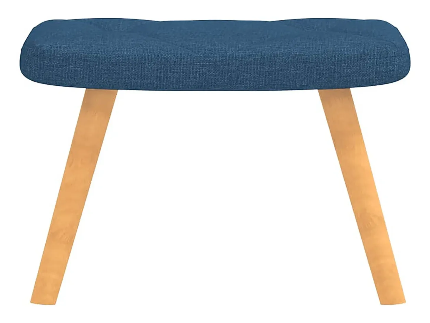 Silla de relajación con reposapiés tela azul
