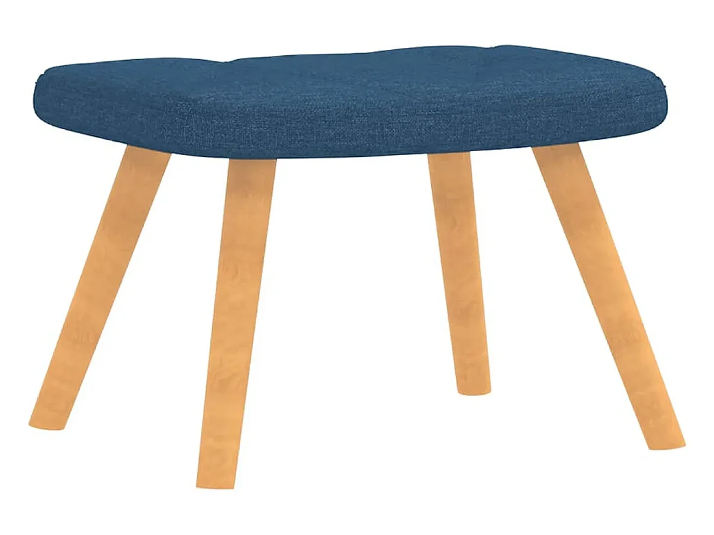 Silla de relajación con reposapiés tela azul