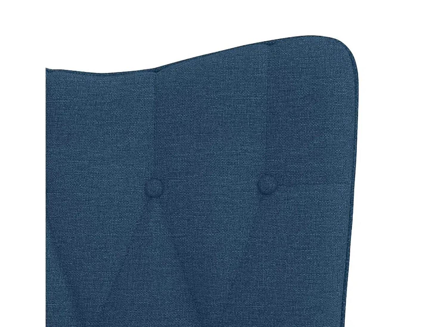 Silla de relajación con reposapiés tela azul