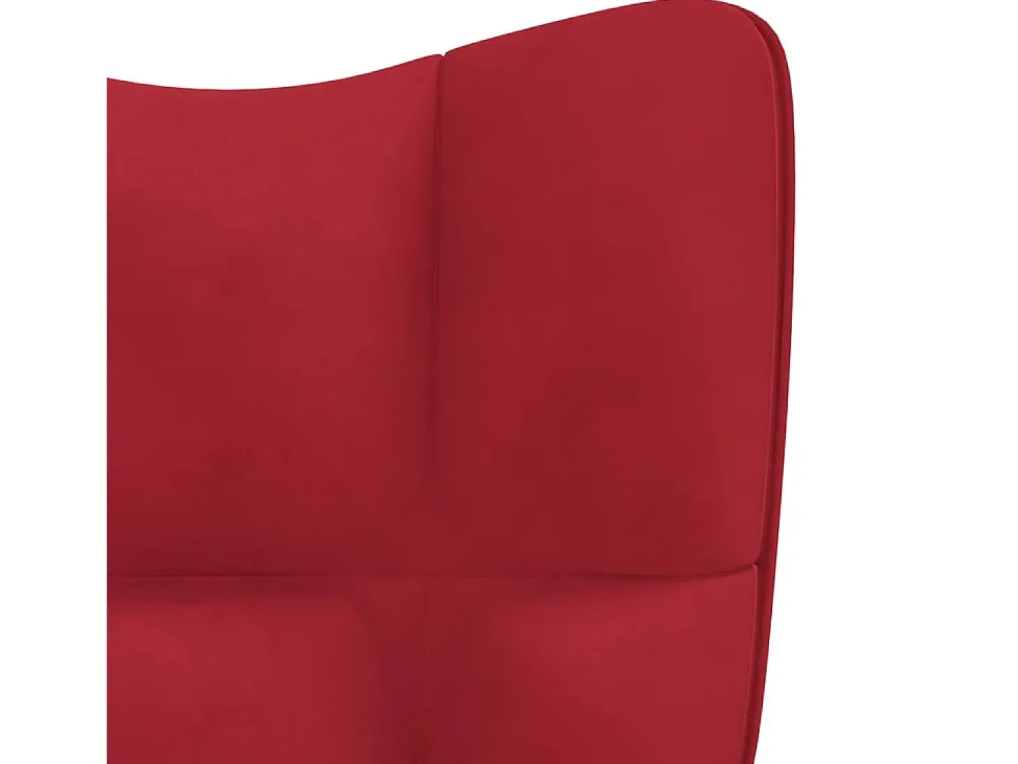 Silla de relajación con reposapiés terciopelo rojo tinto