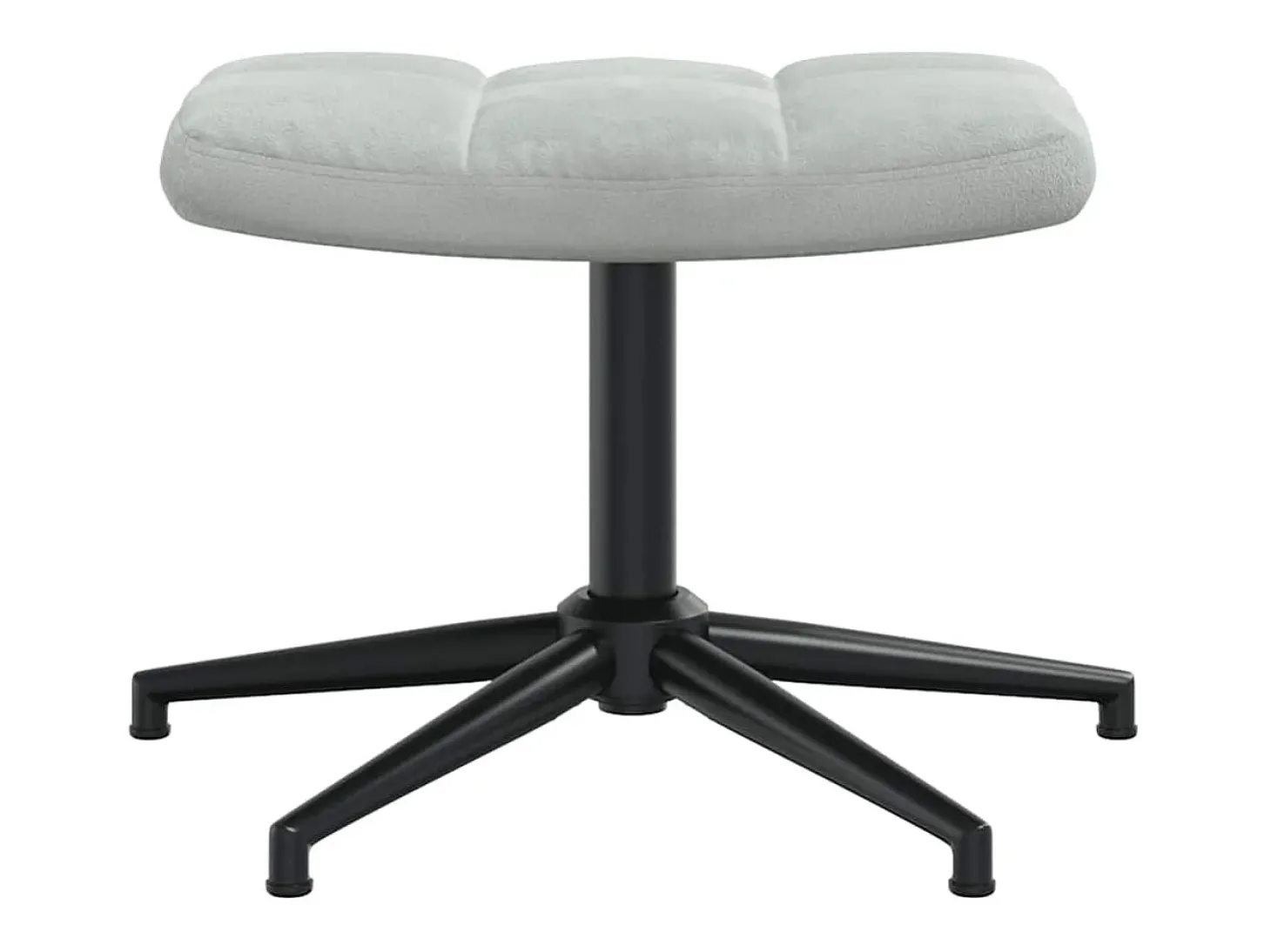 Silla de relajación con reposapiés terciopelo gris claro
