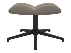 Silla de relajación con reposapiés terciopelo gris claro