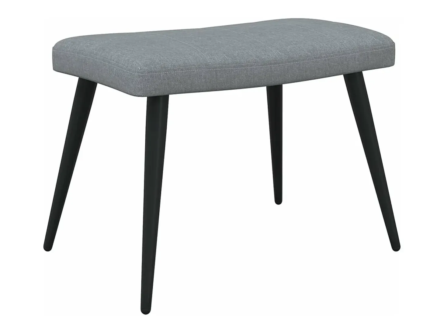 Silla de relajación con reposapiés tela gris claro