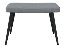 Silla de relajación con reposapiés tela gris claro
