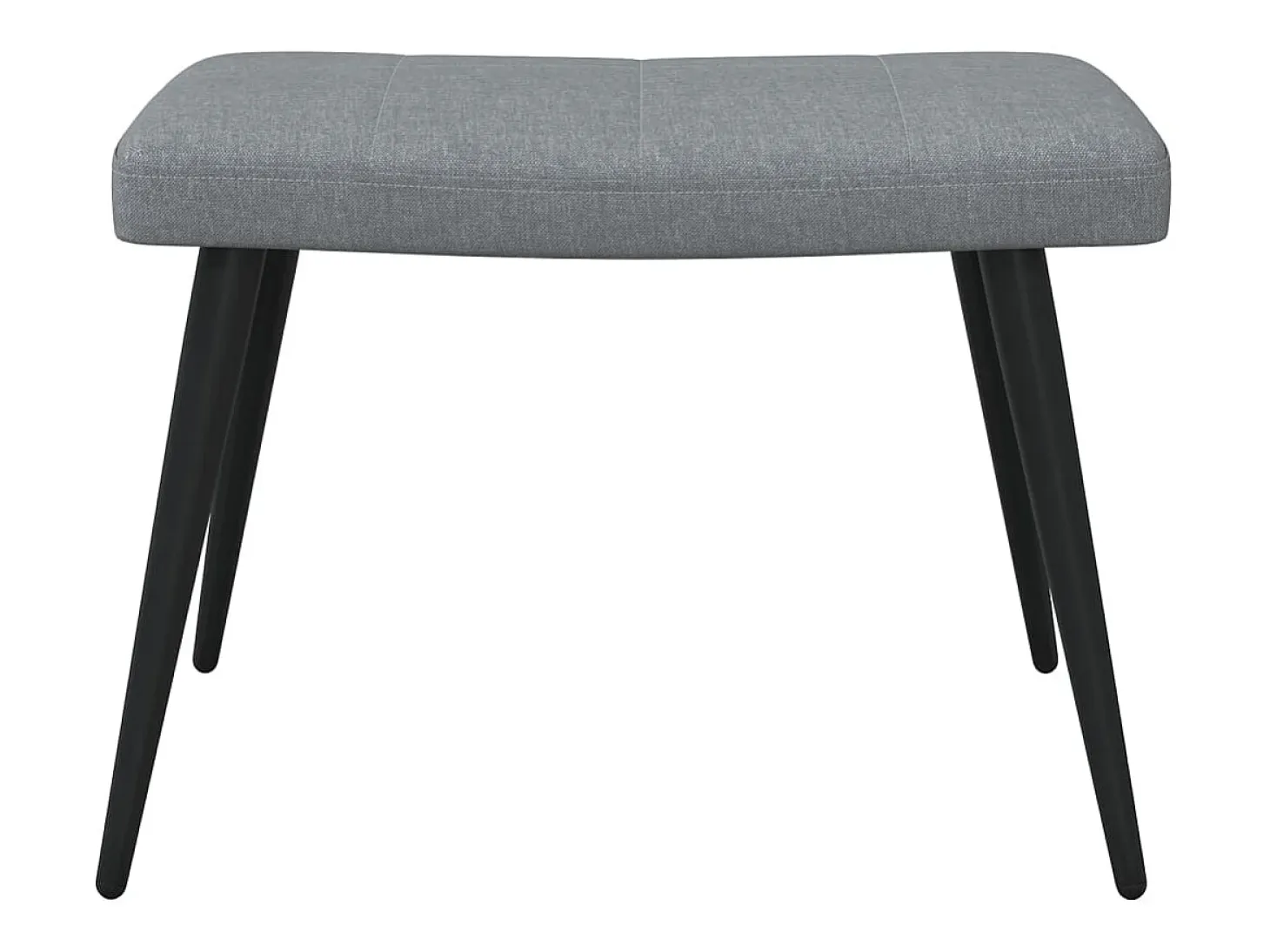 Silla de relajación con reposapiés tela gris claro