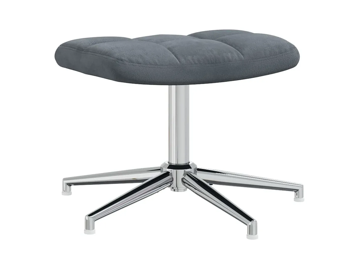Silla de relajación con taburete terciopelo gris oscuro