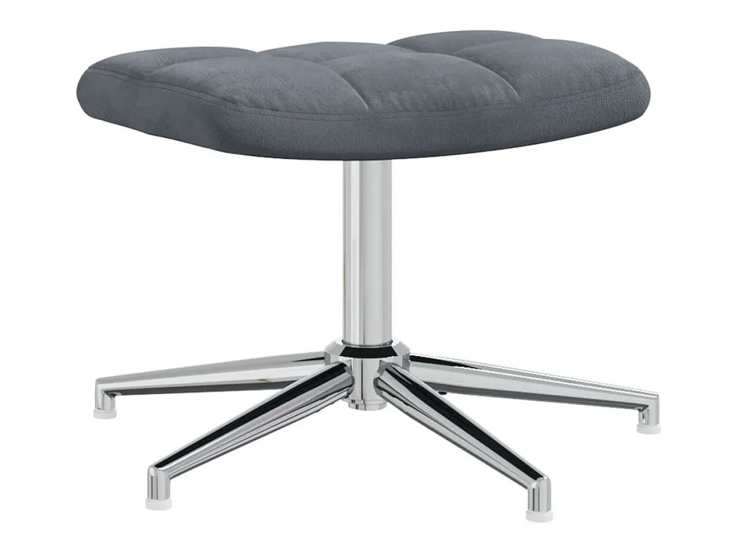 Silla de relajación con taburete terciopelo gris oscuro