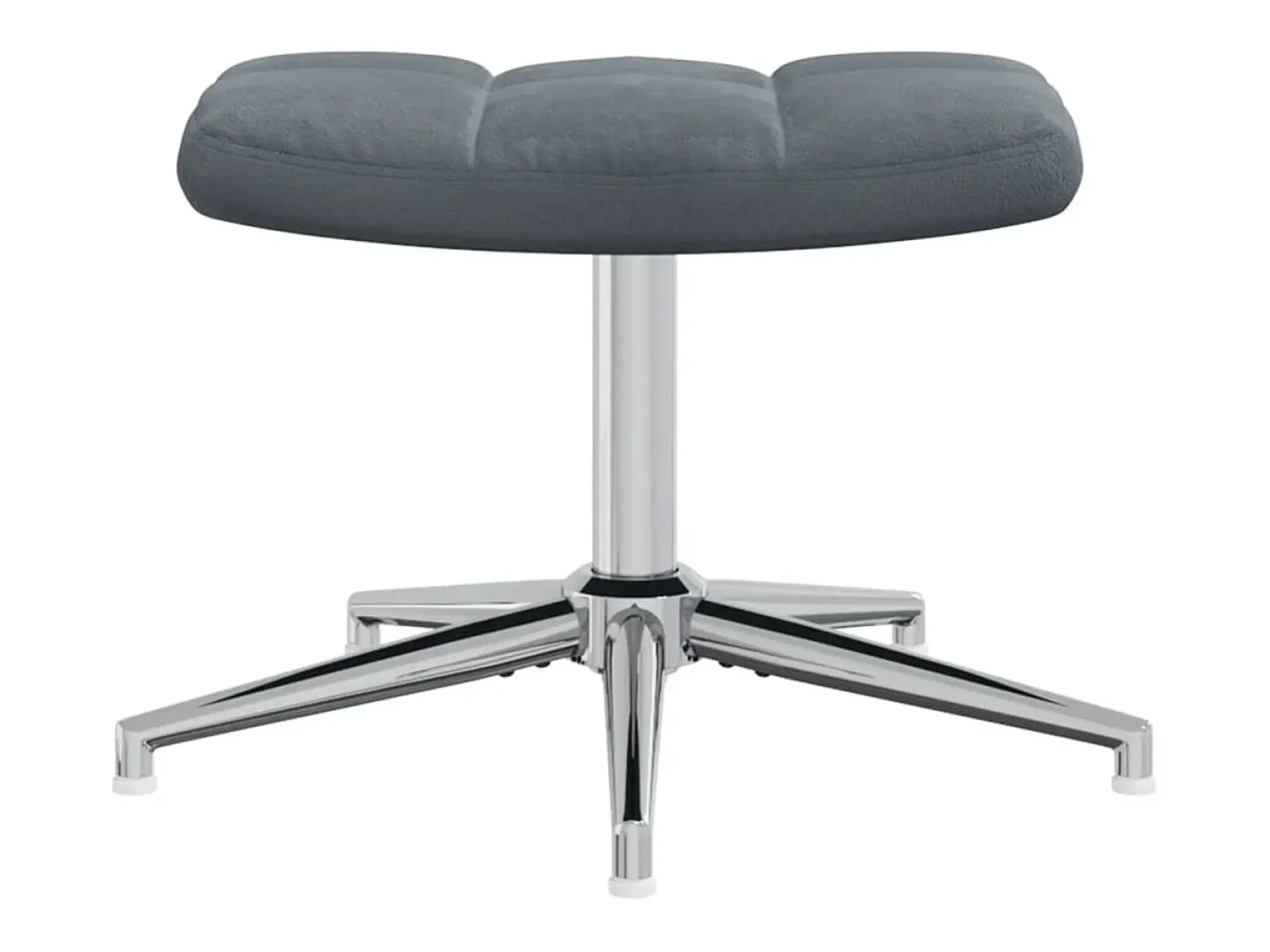 Silla de relajación con taburete terciopelo gris oscuro