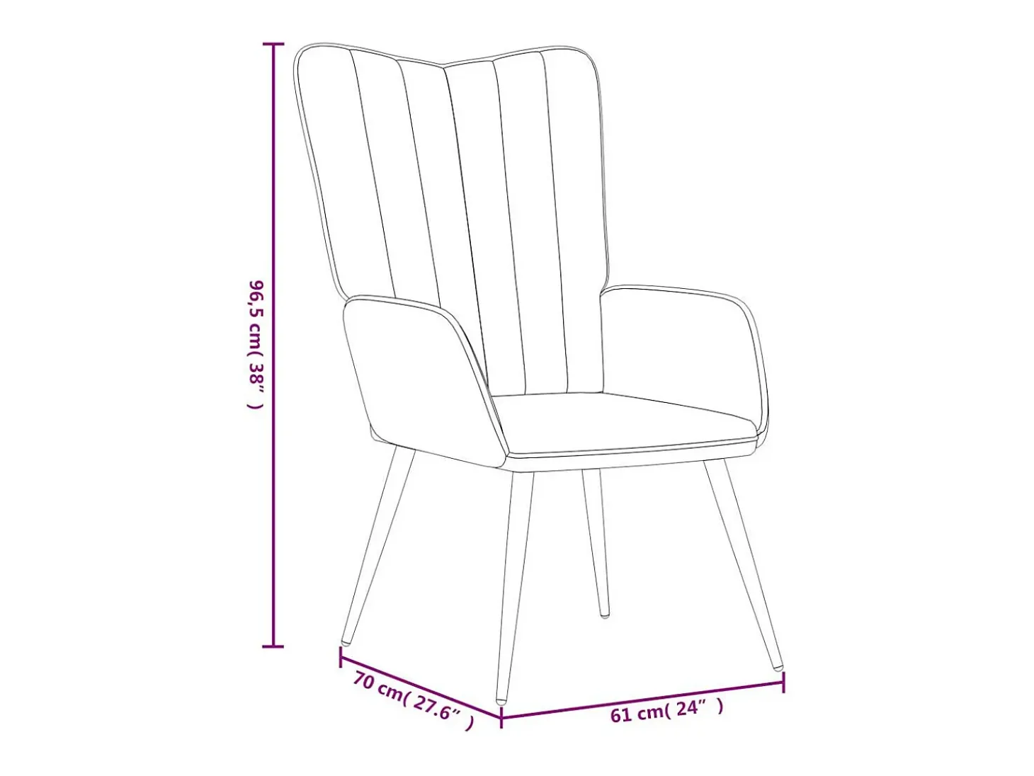 Silla de relajación con taburete terciopelo verde oscuro