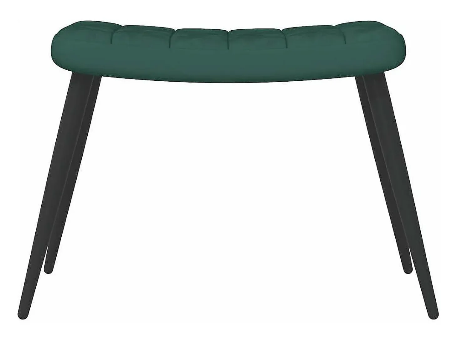 Silla de relajación con taburete terciopelo verde oscuro