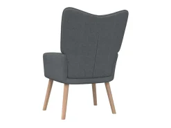 Silla de relajación de tela gris oscuro ES48360