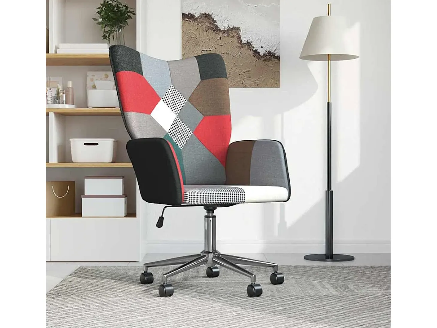 Silla de relajación de tela patchwork