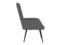 Silla de relajación de tela gris oscuro