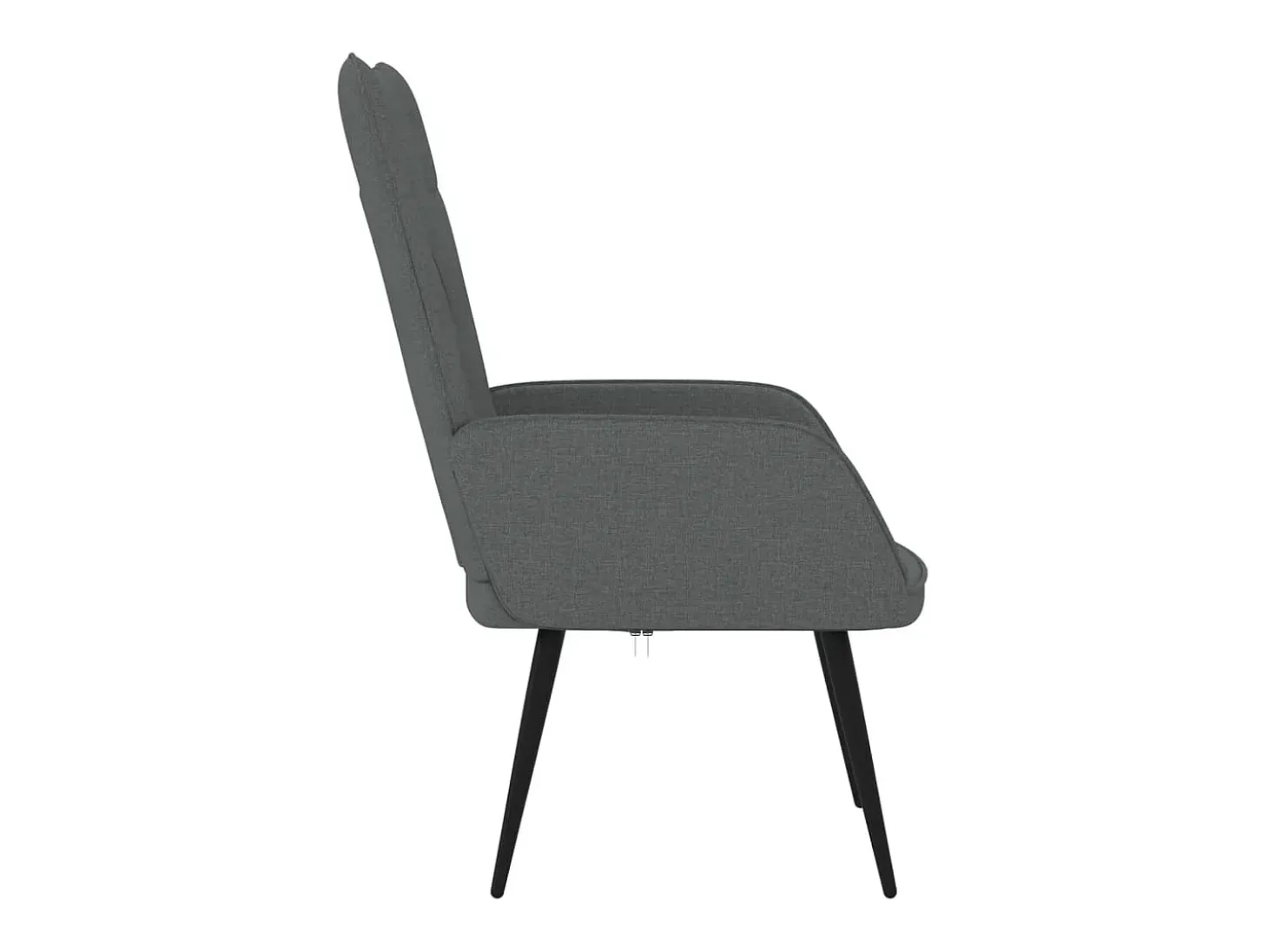 Silla de relajación de tela gris oscuro