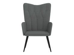 Silla de relajación de tela gris oscuro