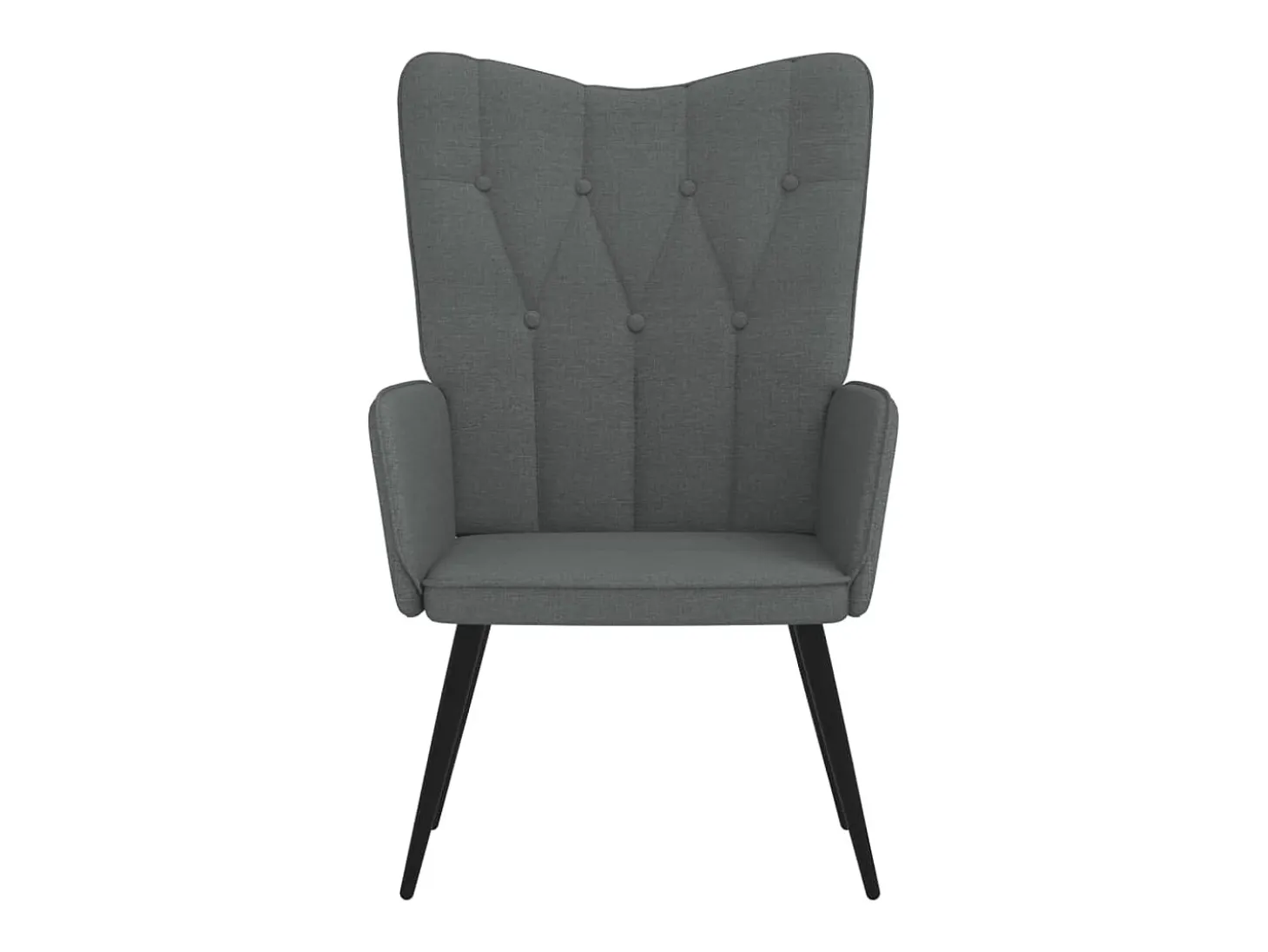 Silla de relajación de tela gris oscuro