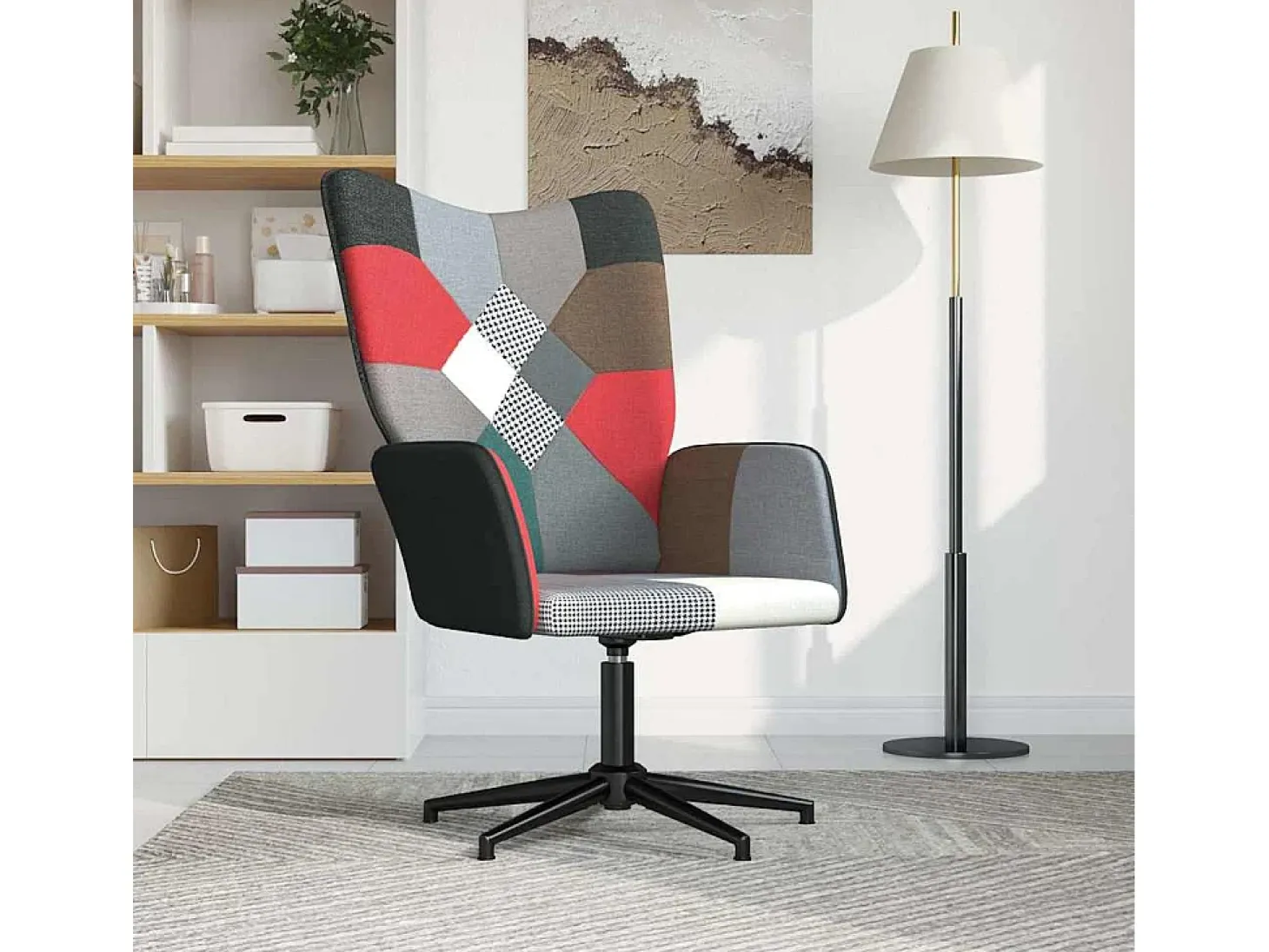 Silla de relajación de tela patchwork