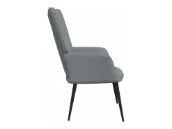Silla de relajación de tela gris claro