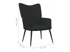 Silla de relajación de tela negro