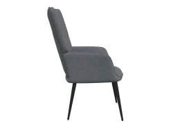 Silla de relajación de tela gris oscuro