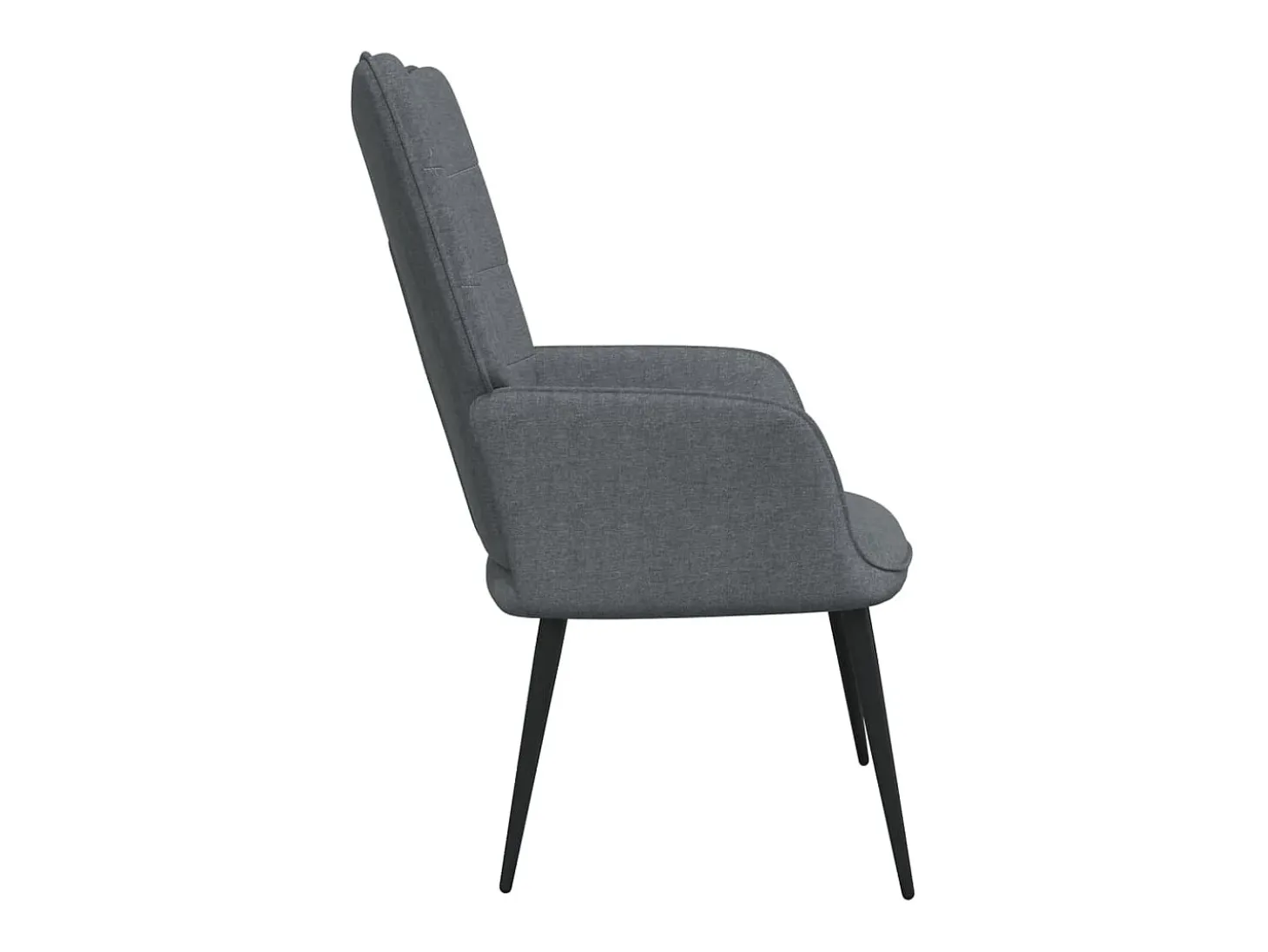Silla de relajación de tela gris oscuro