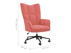 Silla de relajación de terciopelo rosa
