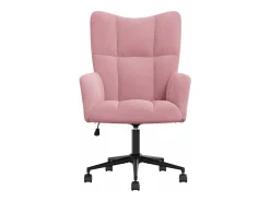 Silla de relajación de terciopelo rosa