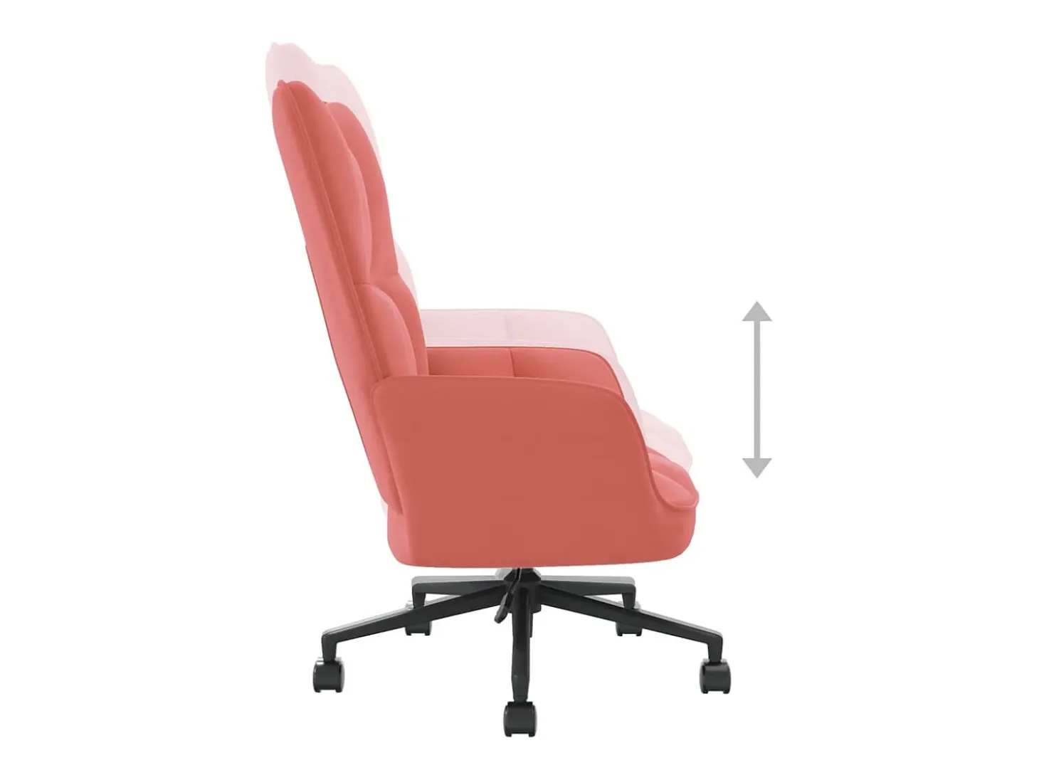 Silla de relajación de terciopelo rosa