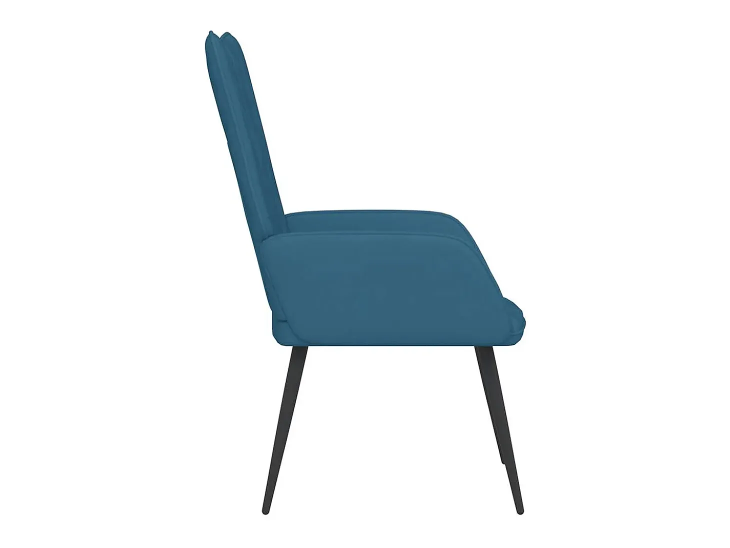 Silla de relajación de terciopelo azul