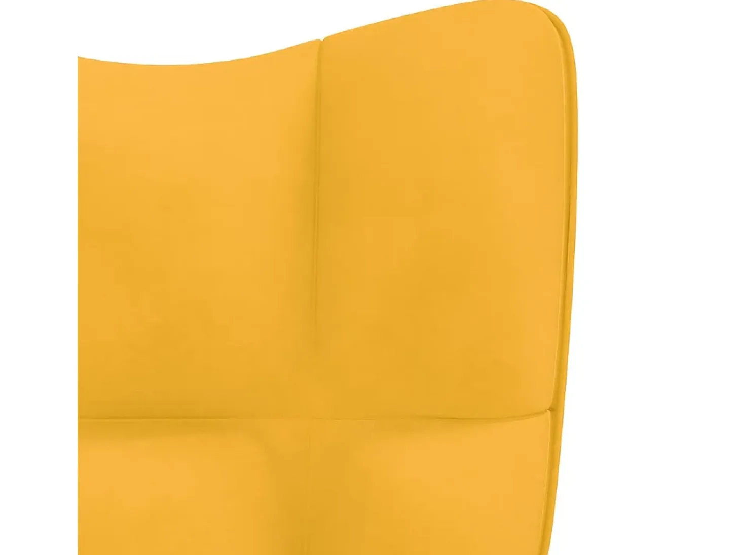 Silla de relajación de terciopelo amarillo mostaza ES24885