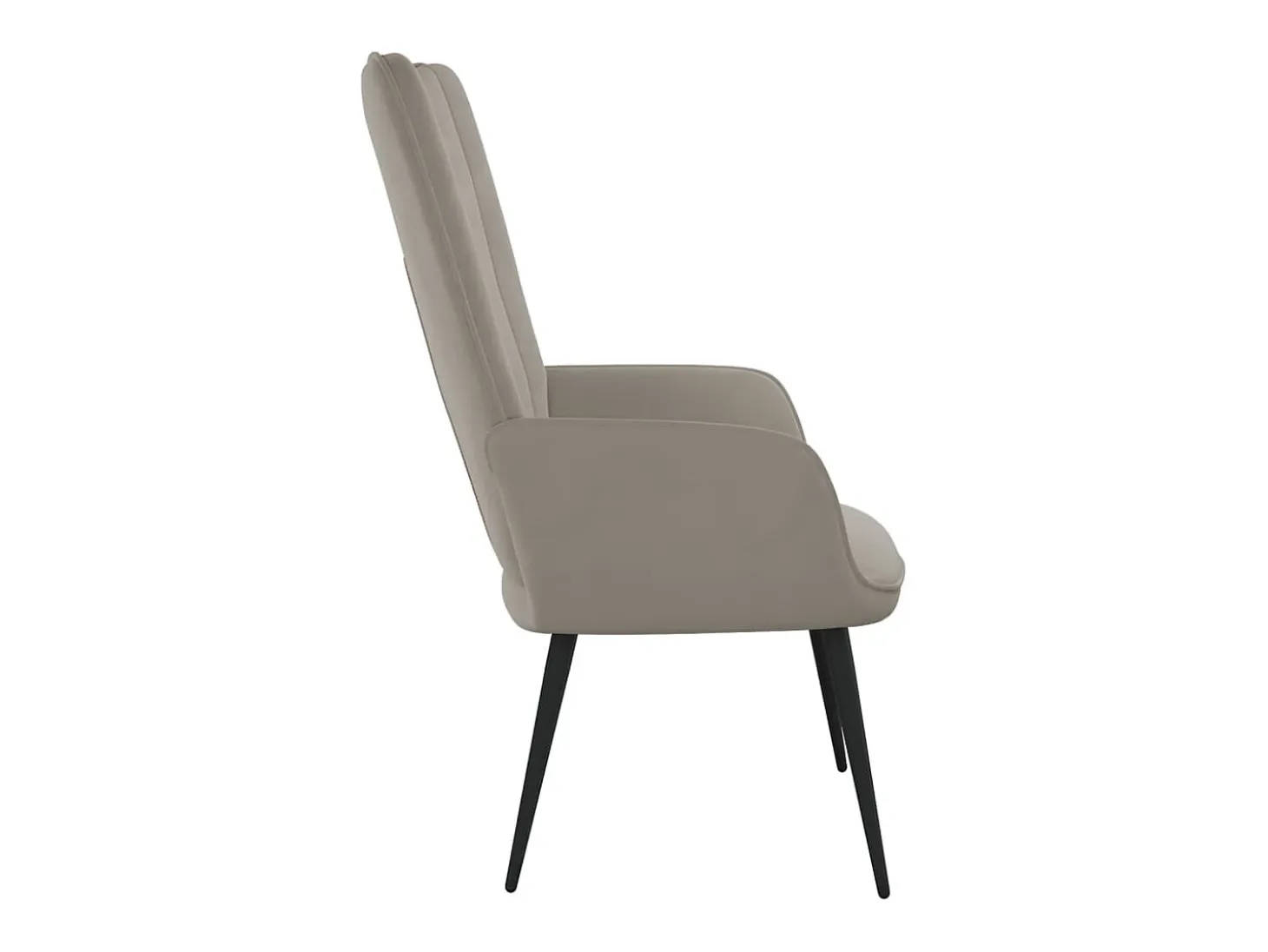 Silla de relajación de terciopelo gris claro